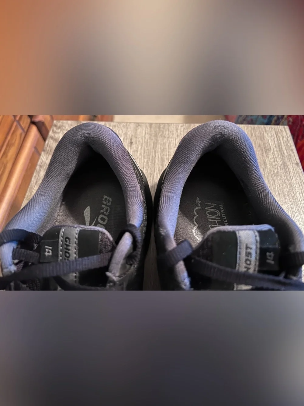 EXCELLENT CONDITION Brooks Ghost 14 Running Shoes Women’s 8 Wide—Ebony/Black
